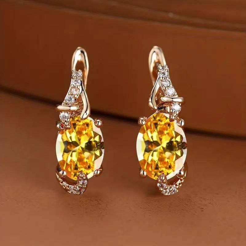 Hot Sale Eardrops Finely Inlaid Stud Earrings