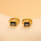 Special-interest Design Square Zircon Stainless Steel Earrings