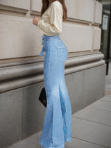 High Waisted Flared Jeans - Women’s Flared Jeans Elastic Wide Leg Jeans, High Waisted Design, Showcasing Perfect Curves. High Quality Fabrics Are Soft, Breathable, And Elastic, Making Them The Bes