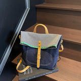 Denim Messenger Bag Fashionable Artistic Youth Handbag Large Capacity Shoulder