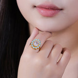 Retro Affordable Luxury Elegant Turquoise High-grade All-match Small Ring