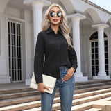 Fashion Casual Long Sleeve Cardigan Button-down Shirt Top