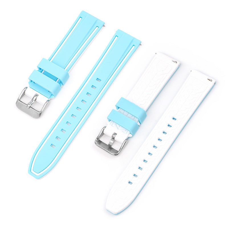 All-match 20mm Mercury Moon Two-color Silicone Strap