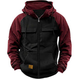 Men's Hoodie Youth Sports Multi-pocket Workwear