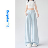 Straight High Waist Slimming Lazy Loose Suit Wide-leg Pants
