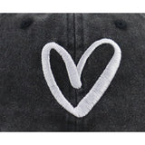 2PCS Love Heart Embroidered Baseball Cap Adjustable Unisex Dad Hat Cute Valentine's Day Birthday Honeymoon Gifts For Girlfriend Boyfriend