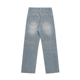 Fashionable White Straight Jeans For Men