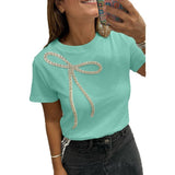 Female Loose Fit Three-dimensional Bow Decorative Pullover