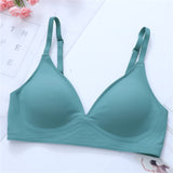 Korean Naked Extended Bra Set Ladies' Traceless Rim-free Underwear Thickened Small Breasts Gathering