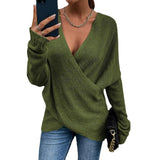New Cross Loose Outer Wear Women's Knitted Sweater