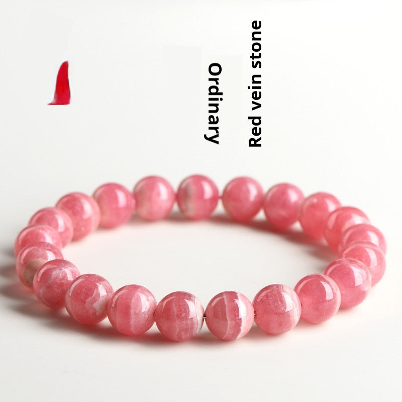 Women's Versatile Natural Red Patterned Stone Fashionable Bracelet