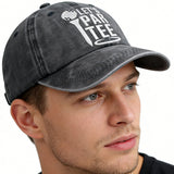 2pcs Golf Gifts Hats Par Tee Hats For Men Women, Adjustable Embroidered Wash Cotton Baseball Cap