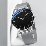 Fashion Simple Fake Three-eye Steel Belt Quartz Watch