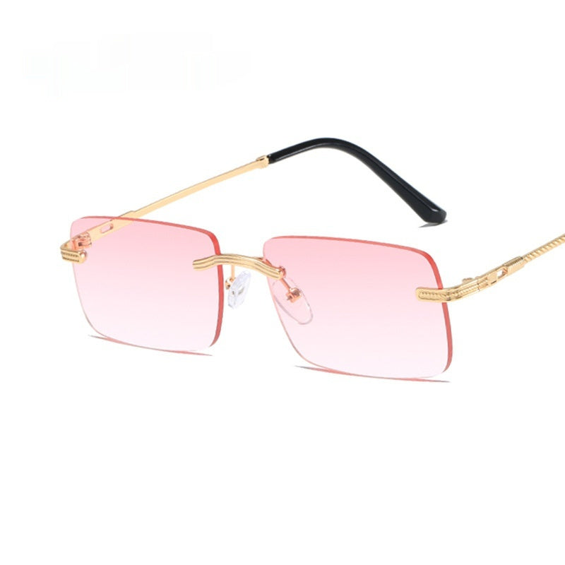 Frameless Personality Square Sea Sunglasses Comfortable Sun Glasses