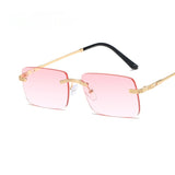 Frameless Personality Square Sea Sunglasses Comfortable Sun Glasses