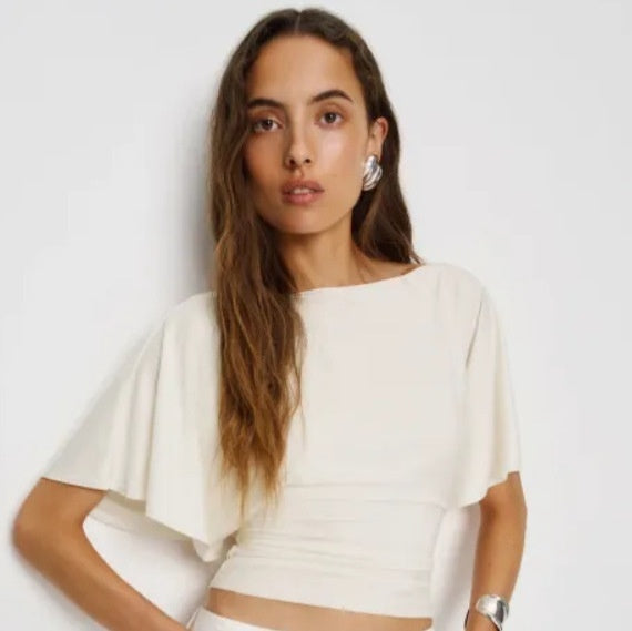 Design Sense Round Neck Pullover Short Sleeve T-shirt Women's Simple All-match Solid Color