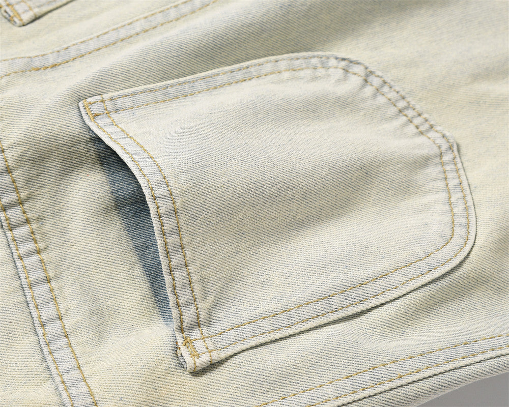 Vintage Fashion Yellow Jeans For Men