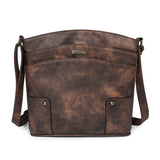 Retro Multi-layer PU Bag Women's Simple High-grade Crossbody