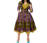 African Ethnic Double Sided Printed Batik Cotton Dress For Export