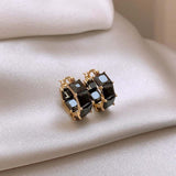 High-grade Crystal All-match Ear Clip Copper Inlaid Zircon