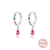 S925 Sterling Silver Diamond Water Drop Eardrop Earring