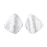 Fashion Frosted Brushed Square Stud Earrings