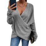 New Cross Loose Outer Wear Women's Knitted Sweater