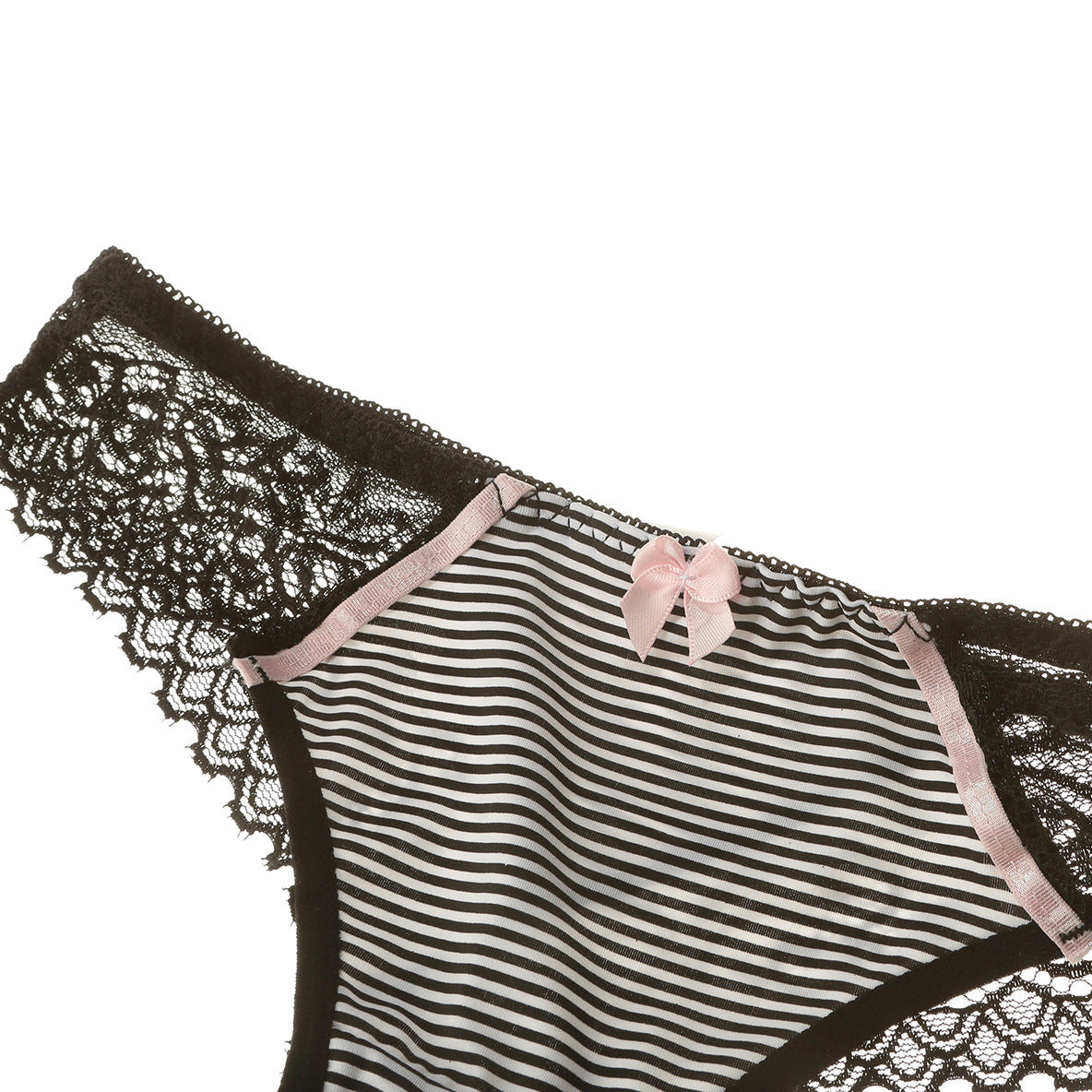 Simple Lace Bow Ladies Bra Set