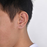 Fashion Simple Men's Zircon Triangle Earrings