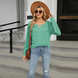 Solid Color Loose Long Sleeve T-shirt Fashion Casual Tops For Women Clothing