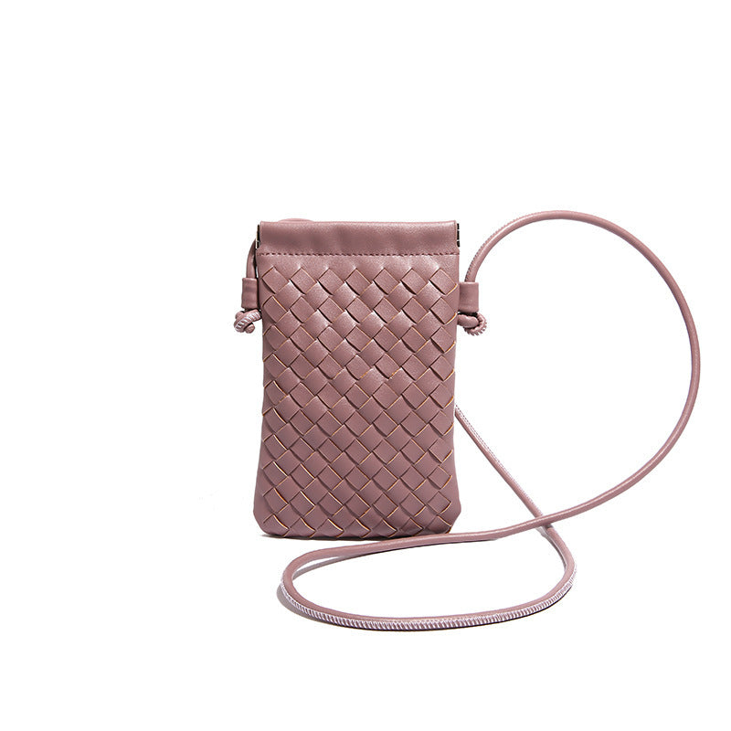 Advanced Sense Vintage Weave Cell Phone Crossbody Bag