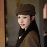 High-grade Buttons Make Your Face Look Smaller In Autumn And Winter Beret
