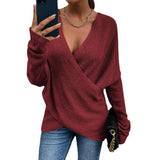 New Cross Loose Outer Wear Women's Knitted Sweater