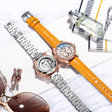 Butterfly Dial Fashion Diamond-embedded Watch Women's Waterproof Automatic Mechanical Watch