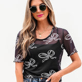 European And American Trendy Thin Sheer Mesh Pullover