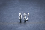 Individual Single Row Hollow Zircon Copper Plated Earrings
