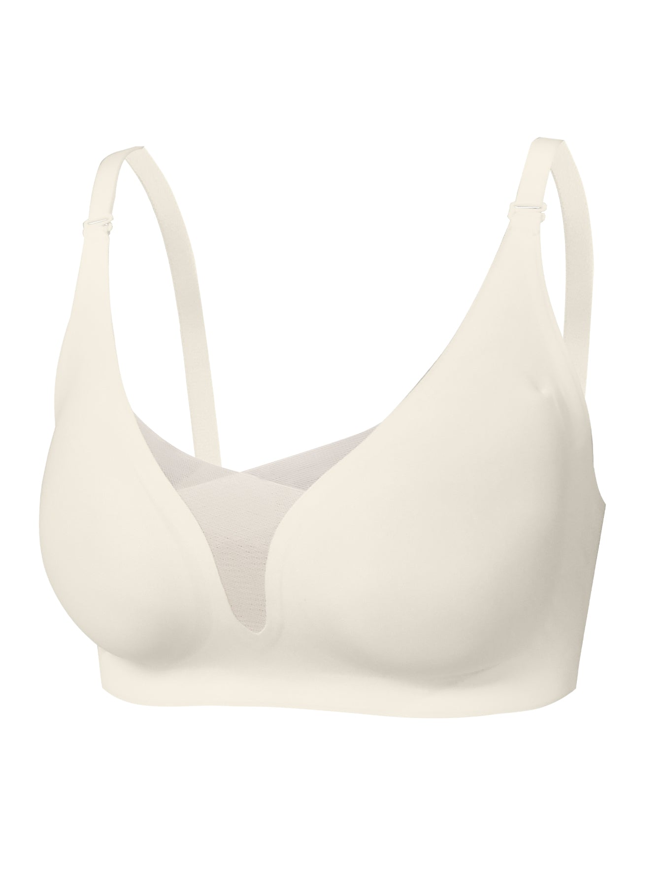 3PCS EssElegance Wire-free Adjustable Seamless Bra For Women - Breathable Sheer Mesh Daily Comfort, Non-Slip Straps & Back Smoothing, All-Season Lightweight Bralette