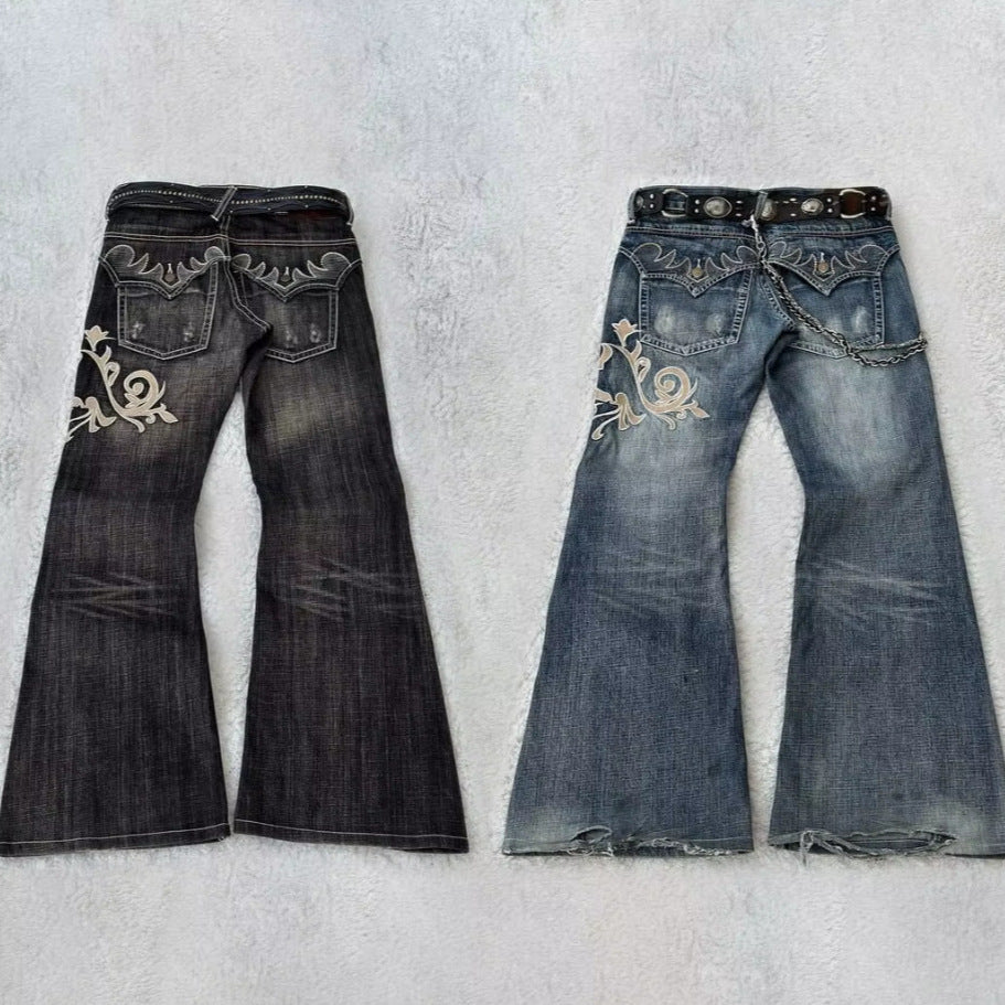 Fashion Machine Embroidery Jeans For Women