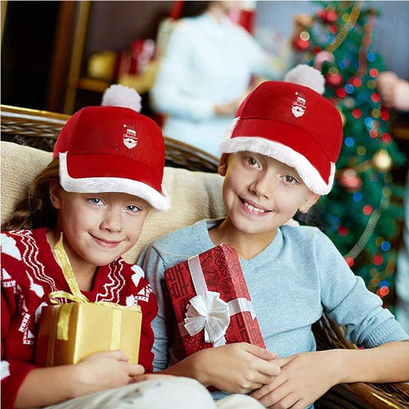 Vintage Santa Baseball Cap - Unisex Adult Adjustable Christmas Hat  Festive Headwear