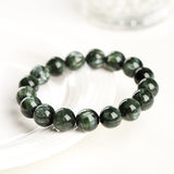 Natural Green Dragon Crystal Round Beads Bracelet
