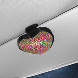 Car Leather Diamond-encrusted Sun Visor Glasses Clip Magnetic Document Storage Clip