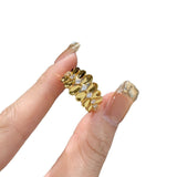 Women's Fashion French Diamond Irregular Ring