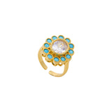 Retro Affordable Luxury Elegant Turquoise High-grade All-match Small Ring