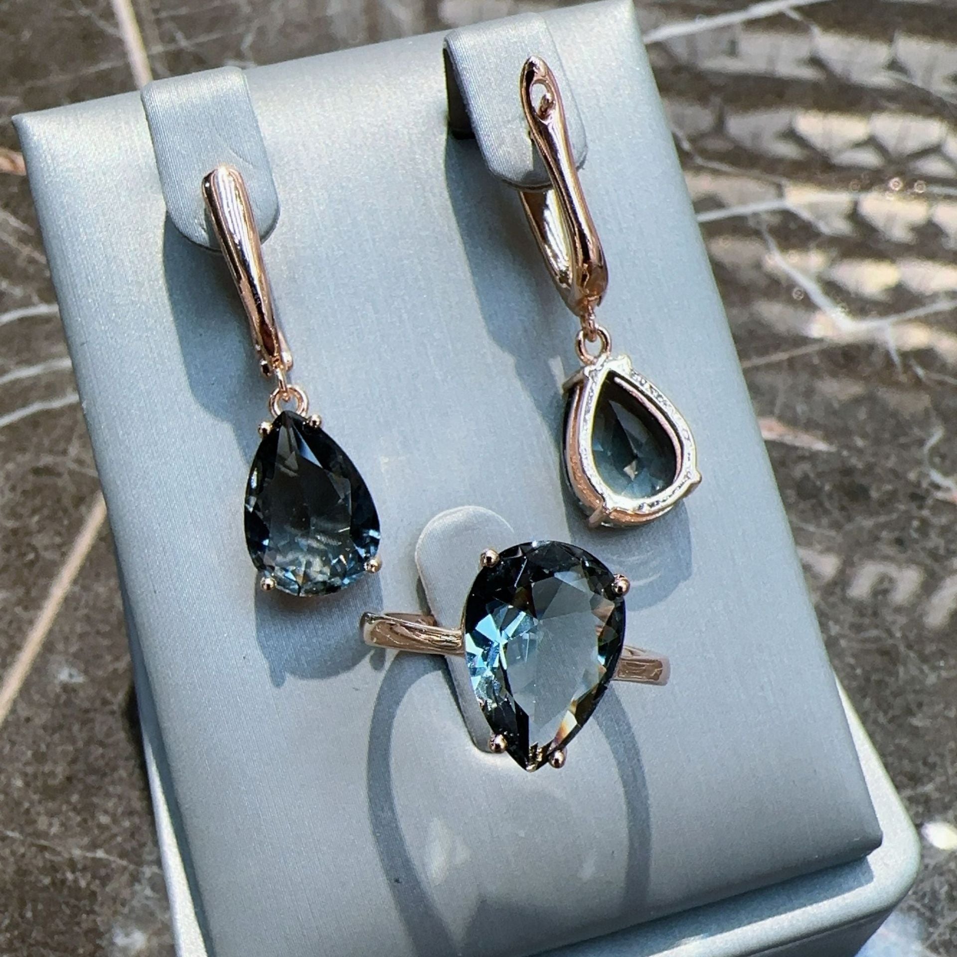 Color-preserving Rose Gold Earring Ring Ornament