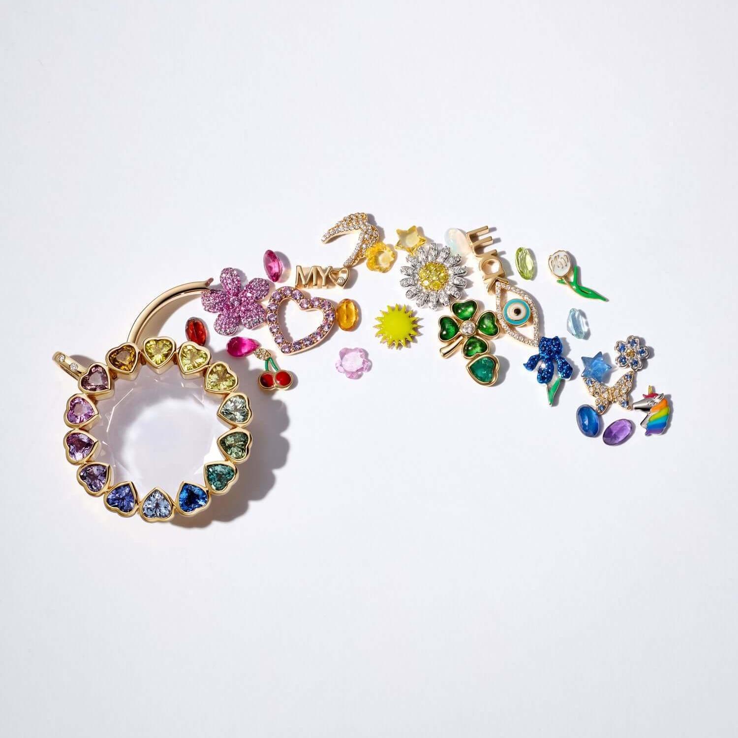 Ins Style Small Pendant Loving Heart Zircon Glass Box Necklace