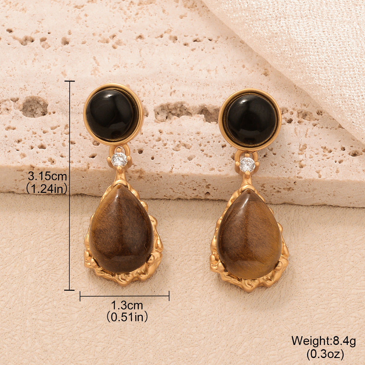 French Simplicity Style Design Tassel Earrings