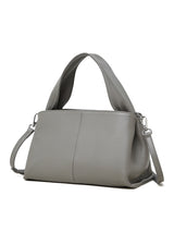 Female Solid Color Retro Texture Top Layer Cowhide Messenger Bag