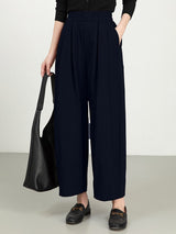 Women's Fine Twill Sandcard Elastic Waist Casual Pants
