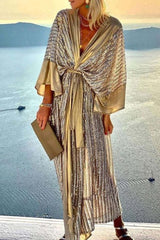 Women's Bat Sleeve Party Sequin Dress