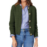 Women's Solid Color Commute Knitted Cardigan Casual Sweater Coat